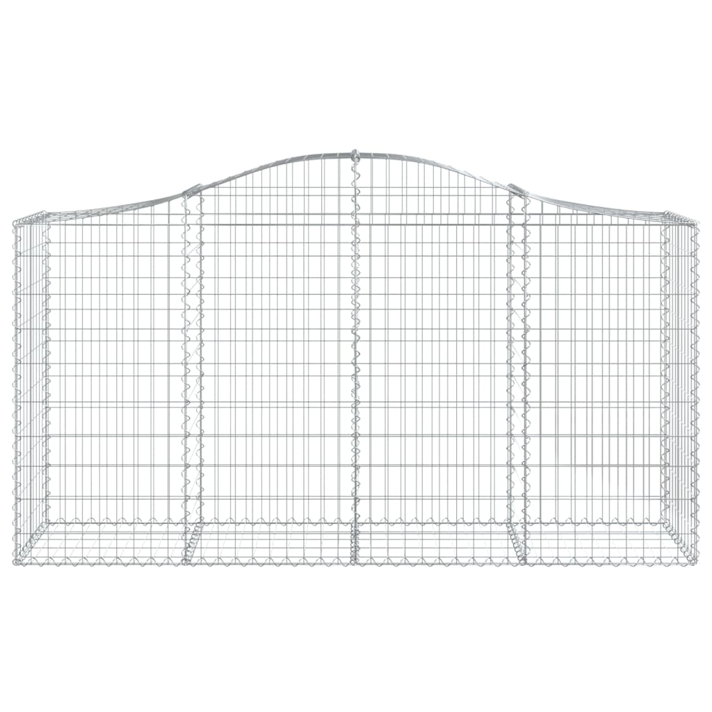 Arched Gabion Baskets 5 pcs 200x50x100/120 cm Galvanised Iron