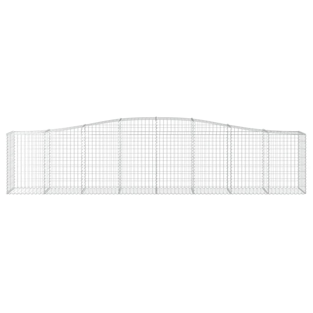 Arched Gabion Baskets 2 pcs 400x50x80/100 cm Galvanised Iron