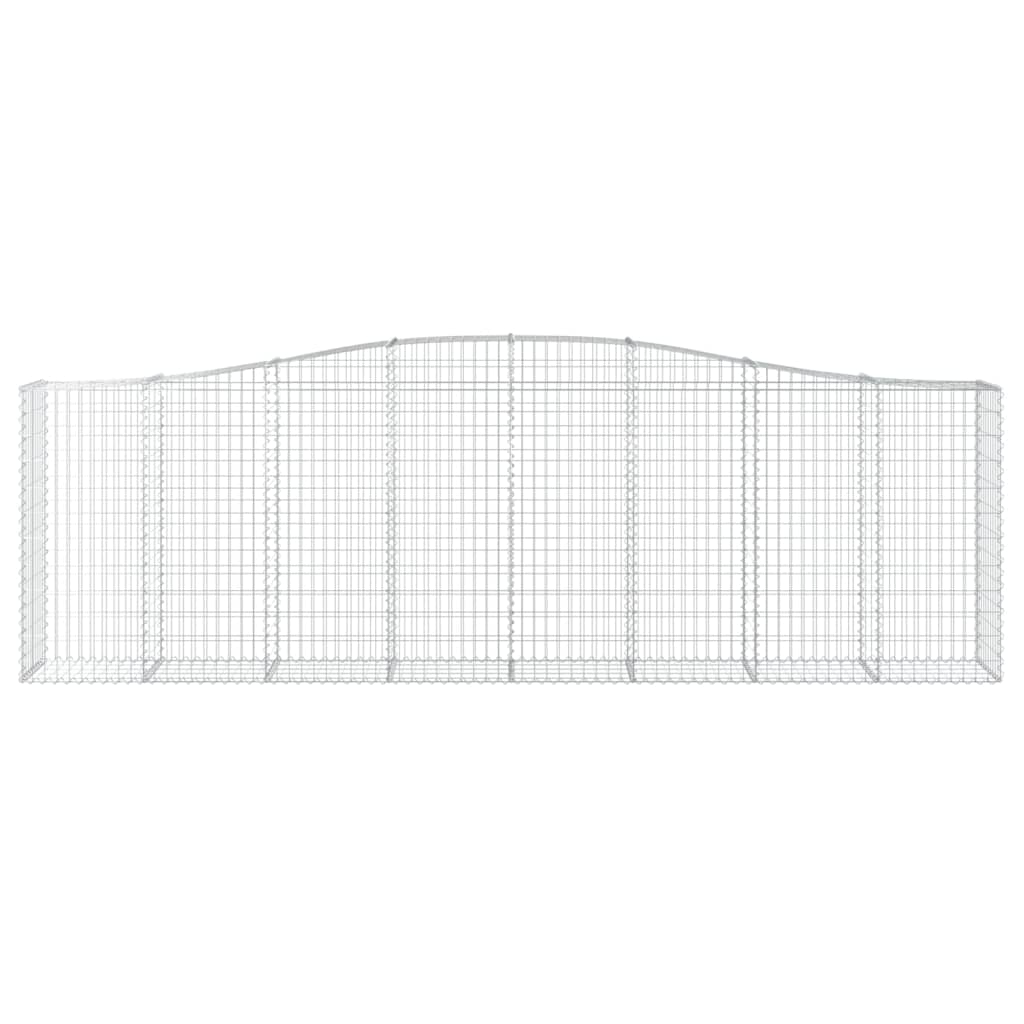 Arched Gabion Baskets 2 pcs 400x50x120/140 cm Galvanised Iron