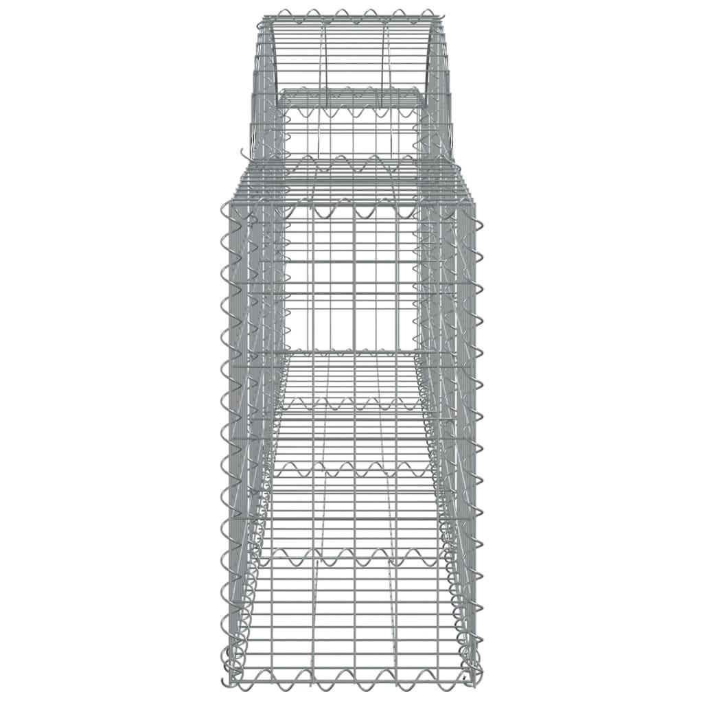 Arched Gabion Baskets 4 pcs 200x30x60/80 cm Galvanised Iron