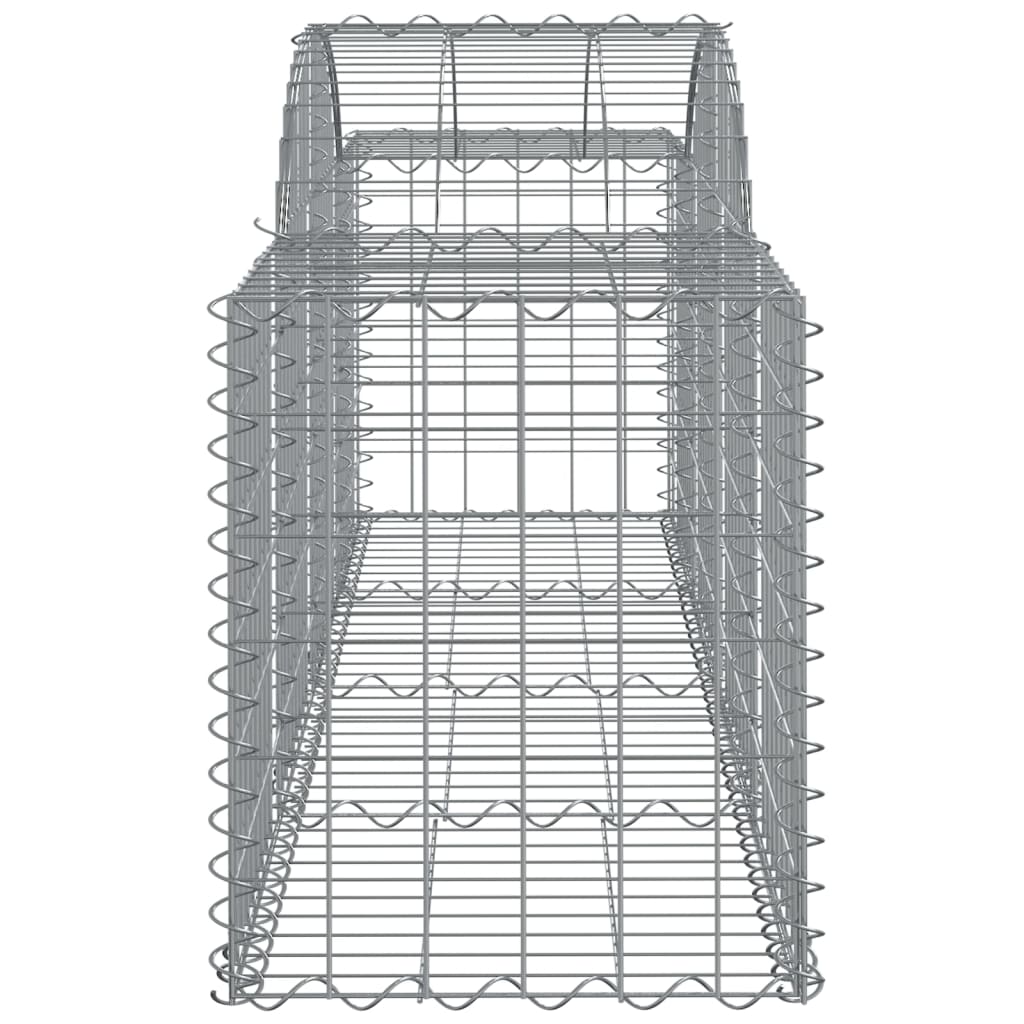 Arched Gabion Baskets 2 pcs 200x50x60/80 cm Galvanised Iron