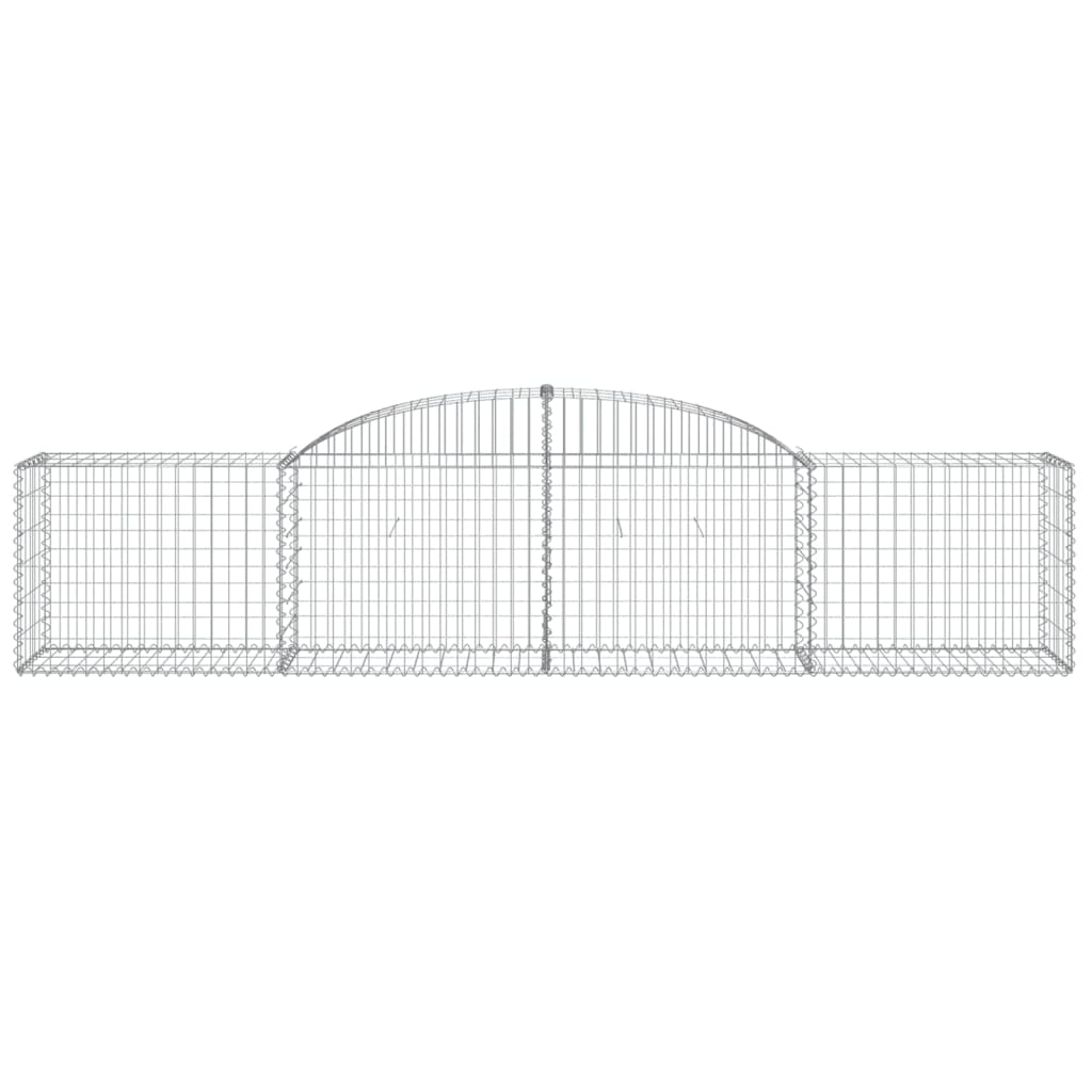 Arched Gabion Baskets 4 pcs 300x50x60/80 cm Galvanised Iron