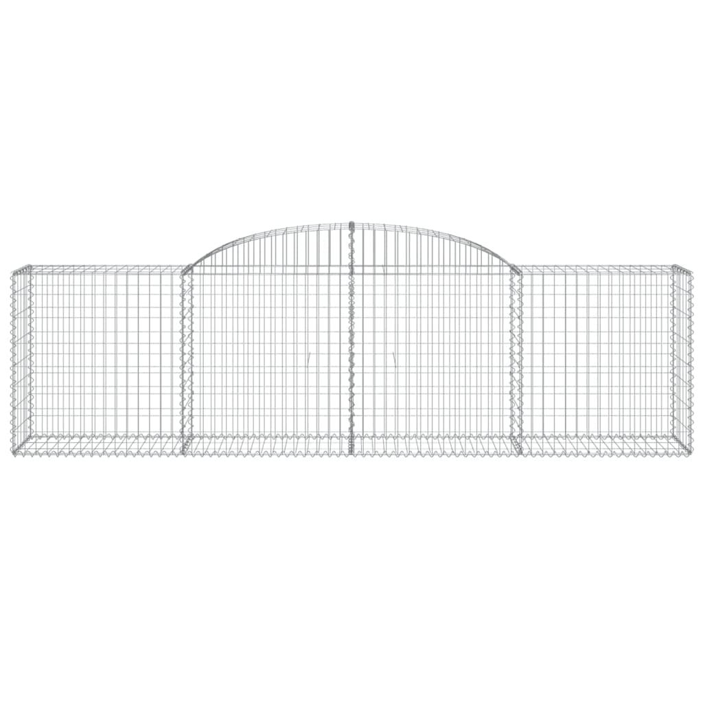 Arched Gabion Baskets 5 pcs 300x50x80/100 cm Galvanised Iron