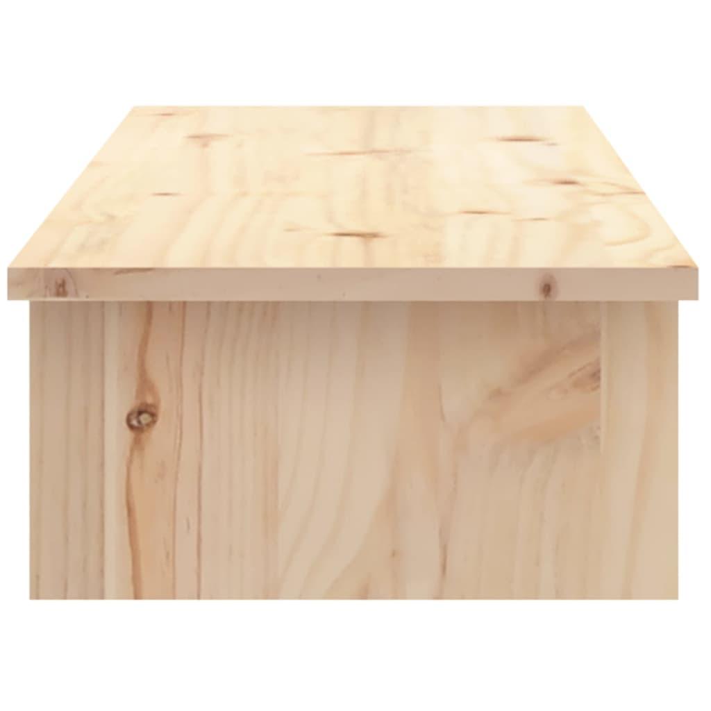 Monitor Stand 100x27x15 cm Solid Wood Pine
