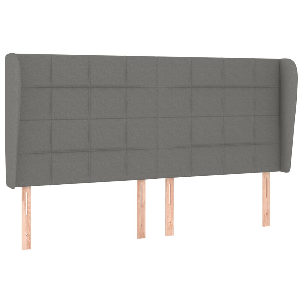 Box Spring Bed with Mattress Dark Grey 152x203 cm Queen Fabric