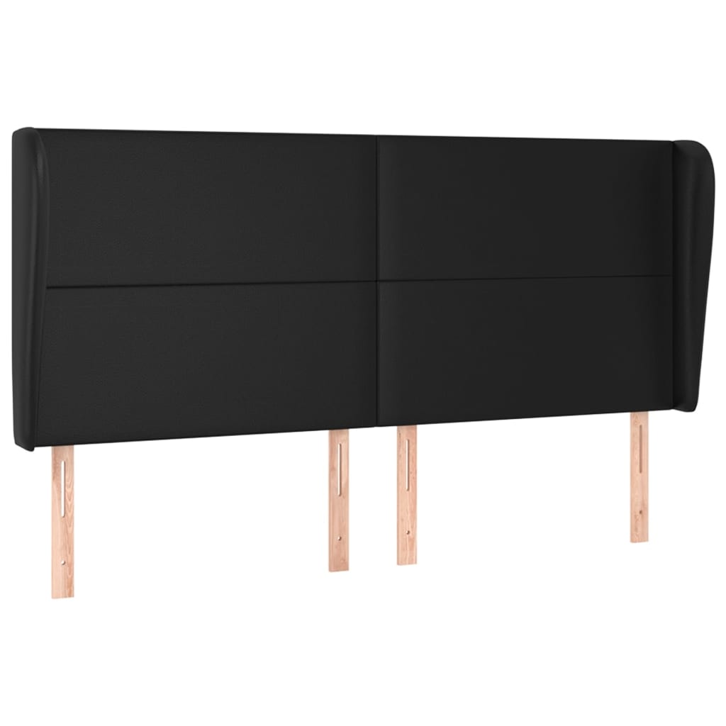 Box Spring Bed with Mattress Black 152x203 cm Queen Faux Leather