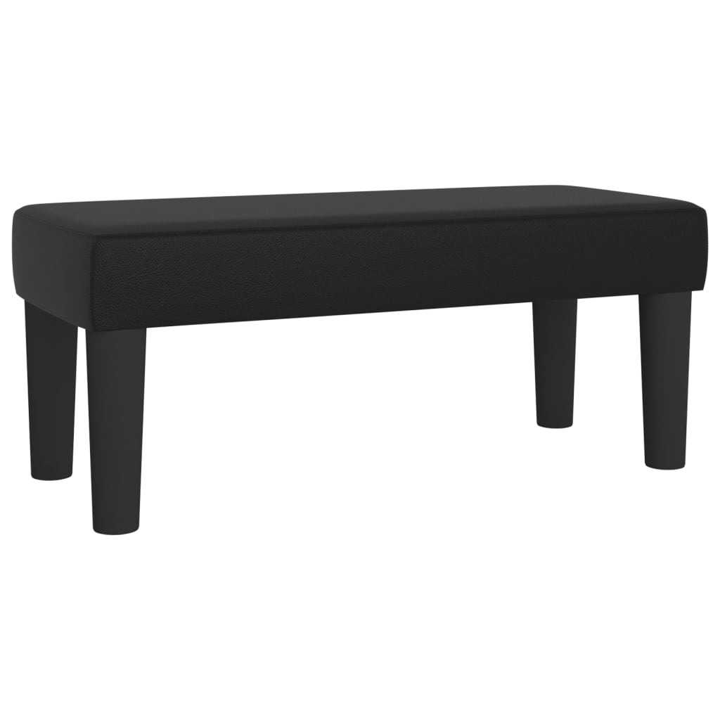 Box Spring Bed with Mattress Black 107x203 cm King Single Faux Leather