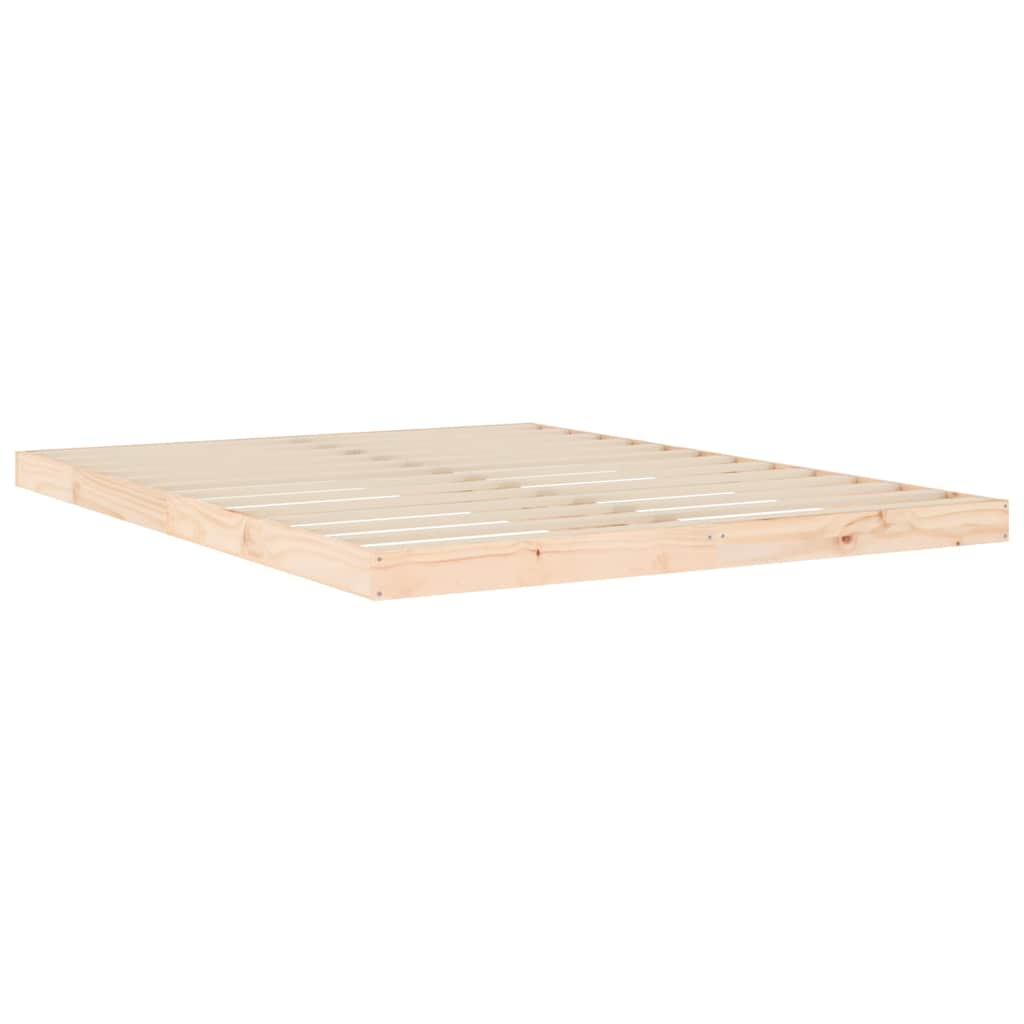 Bed Frame without Mattress 150x200 cm King Size Solid Wood Pine