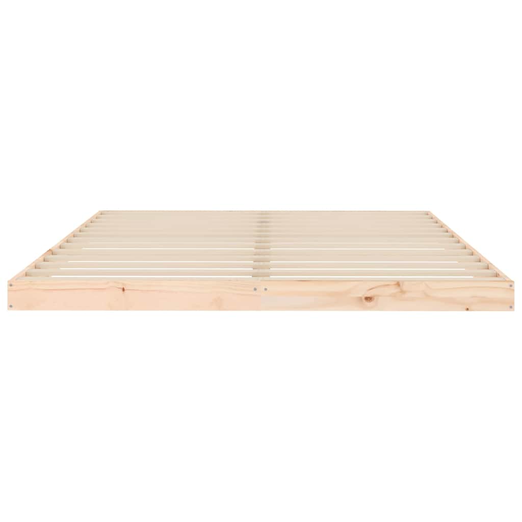 Bed Frame without Mattress 150x200 cm King Size Solid Wood Pine