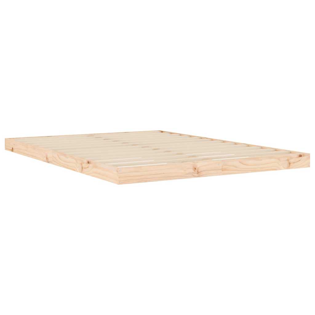 Bed Frame without Mattress 135x190 cm Double Solid Wood Pine