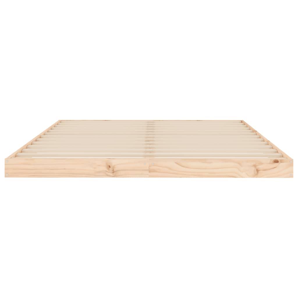 Bed Frame without Mattress 135x190 cm Solid Wood Pine