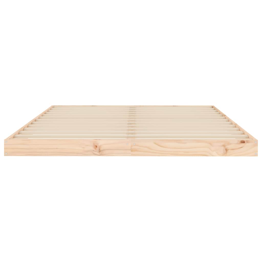 Bed Frame without Mattress 135x190 cm Double Solid Wood Pine