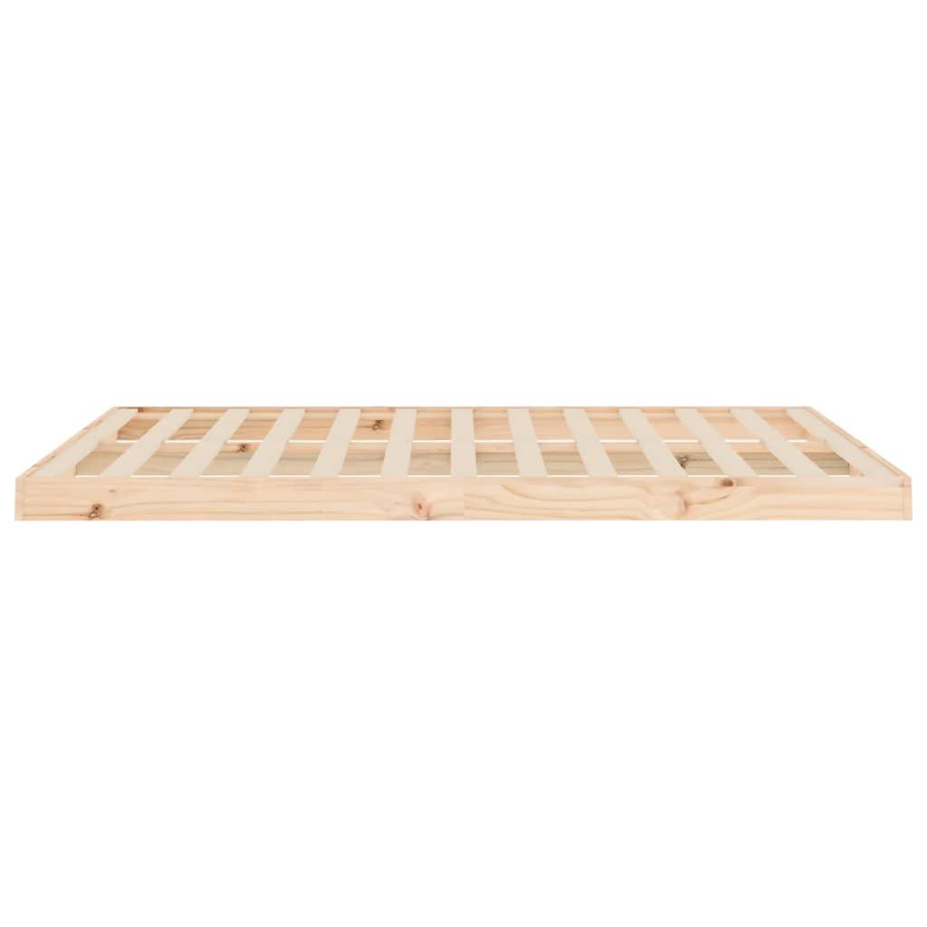 Bed Frame without Mattress 135x190 cm Solid Wood Pine