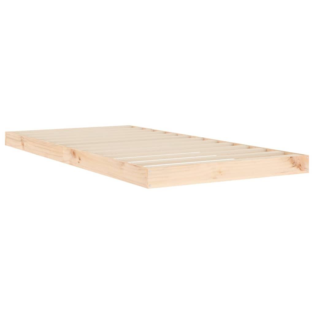 Bed Frame without Mattress 90x190 cm Solid Wood Pine