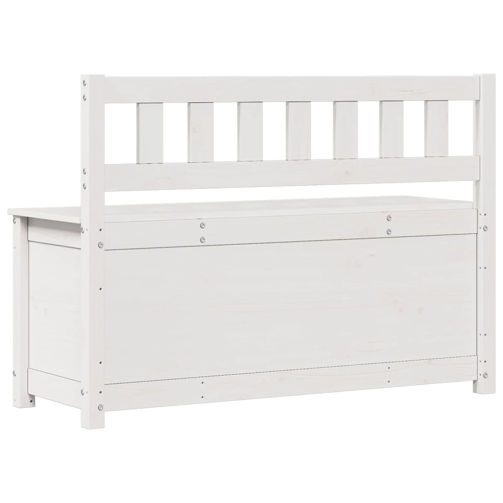 Bench White 110x41x76.5 cm Solid Wood Pine