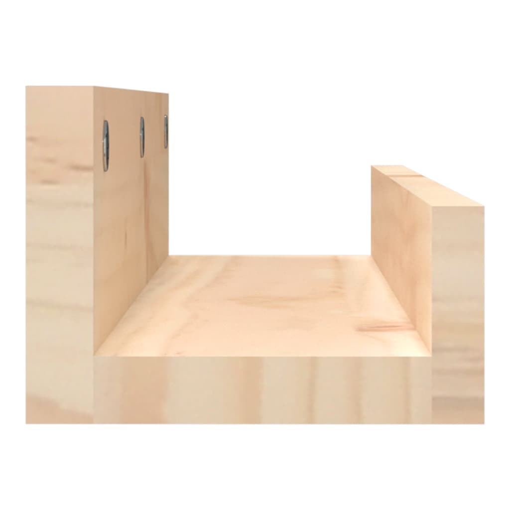 Wall Shelves 2 pcs 50x12x9 cm Solid Wood Pine