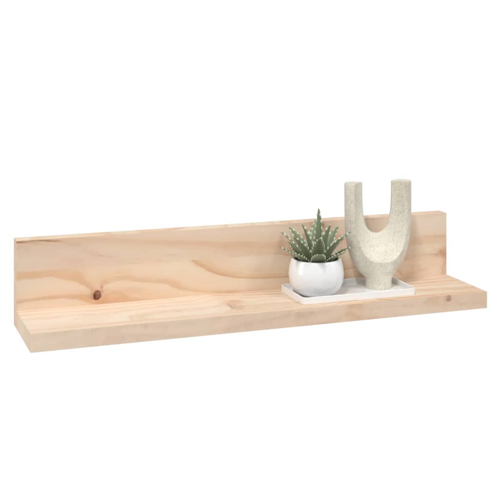 Wall Shelves 2 pcs 50x11x9 cm Solid Wood Pine