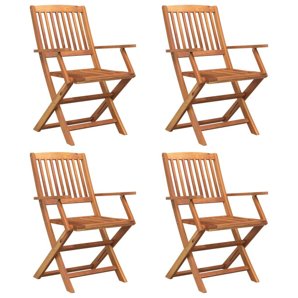 5 Piece Garden Dining Set Solid Wood Acacia