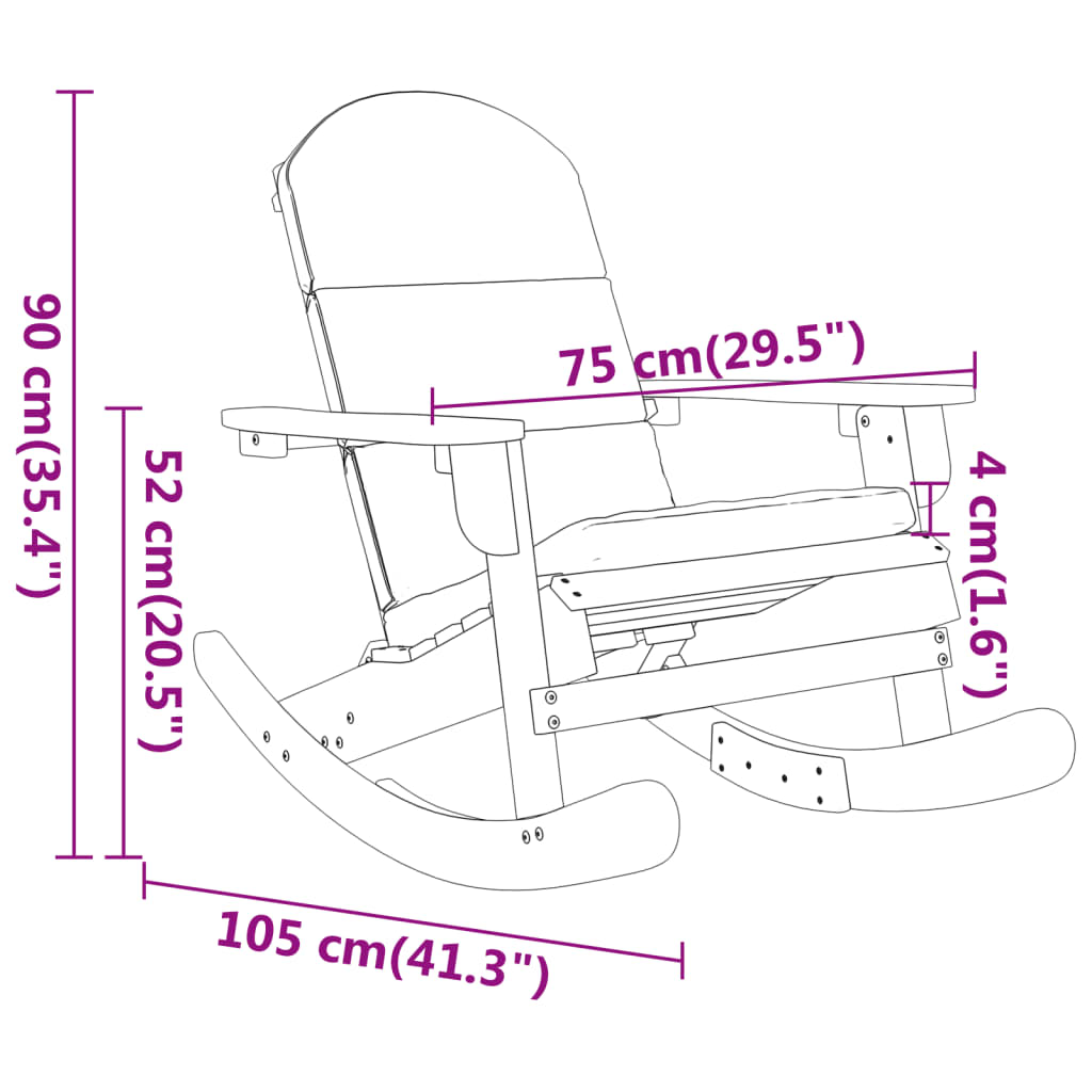 3 Piece Adirondack Garden Lounge Set Solid Wood Acacia