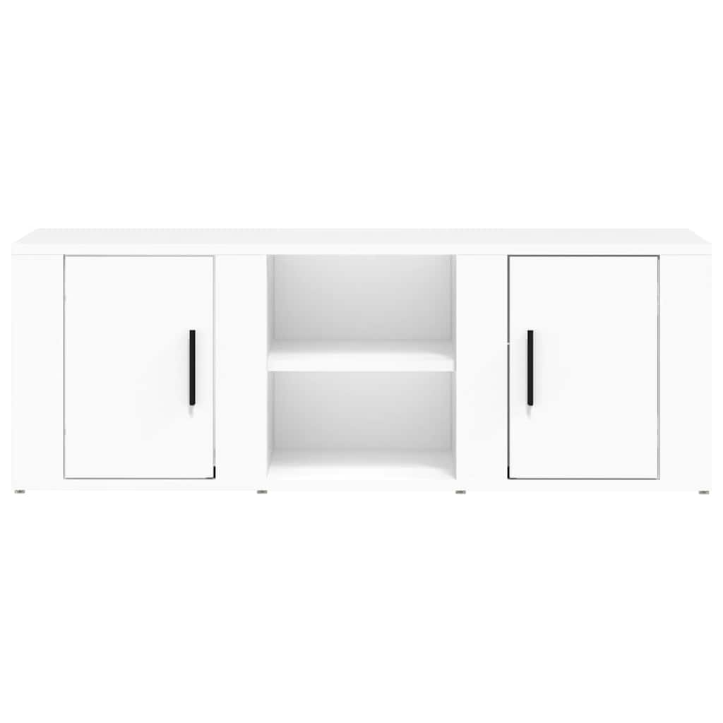 TV Cabinet White 100x31.5x35 cm Engineered Wood