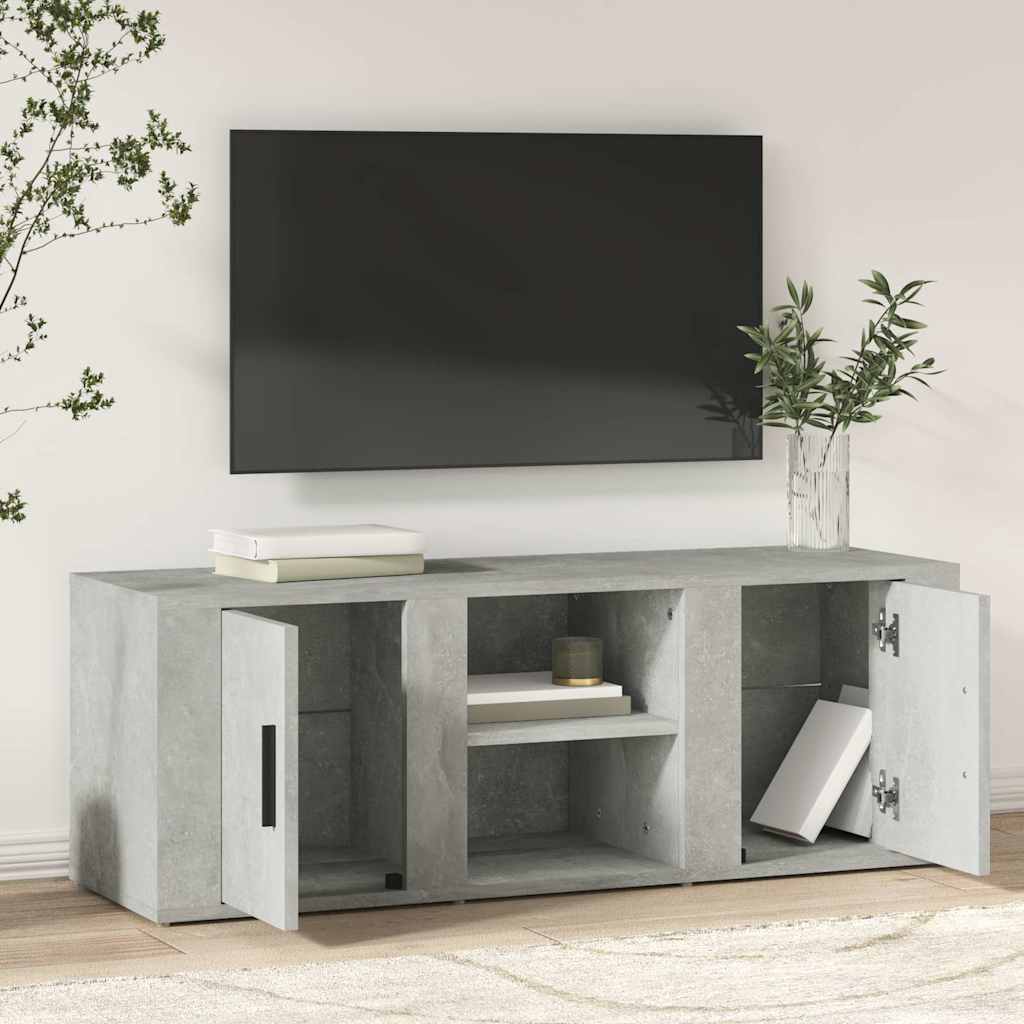 TV Cabinet Concrete Grey 100x31.5x35 cm Engineered Wood