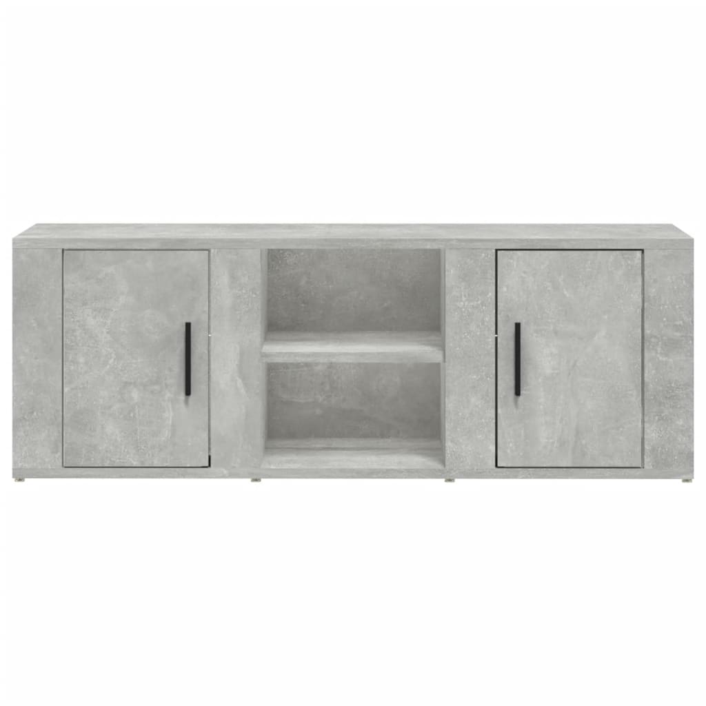 TV Cabinet Concrete Grey 100x31.5x35 cm Engineered Wood