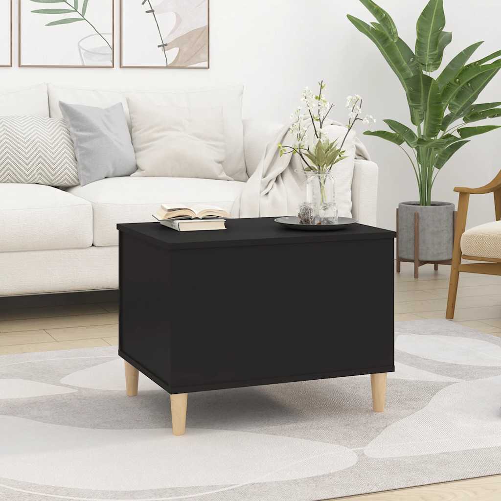 Coffee Table Black 60x44.5x45 cm Engineered Wood