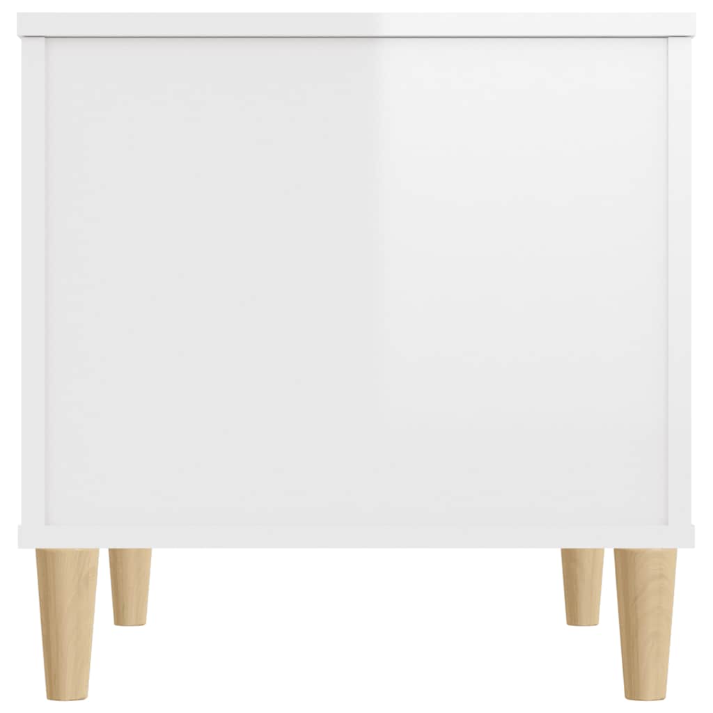 Coffee Table High Gloss White 60x44.5x45 cm Engineered Wood