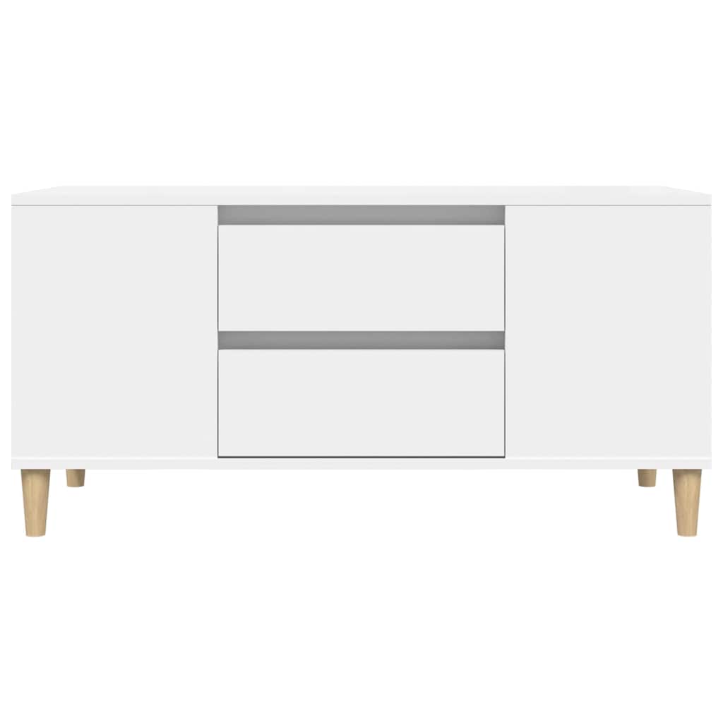 TV Cabinet White 102x44.5x50 cm Engineered Wood