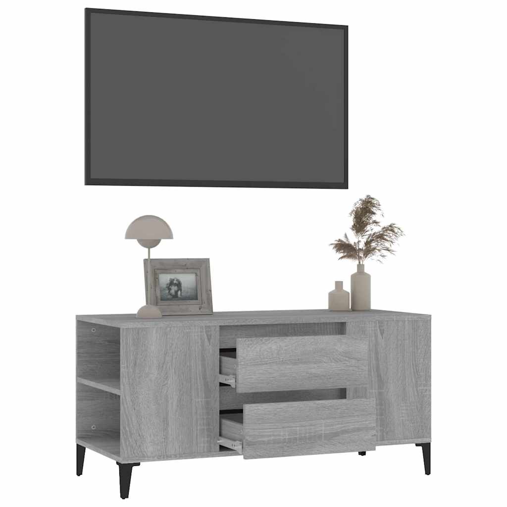 TV Cabinet Grey Sonoma 102x44.5x50 cm Engineered Wood