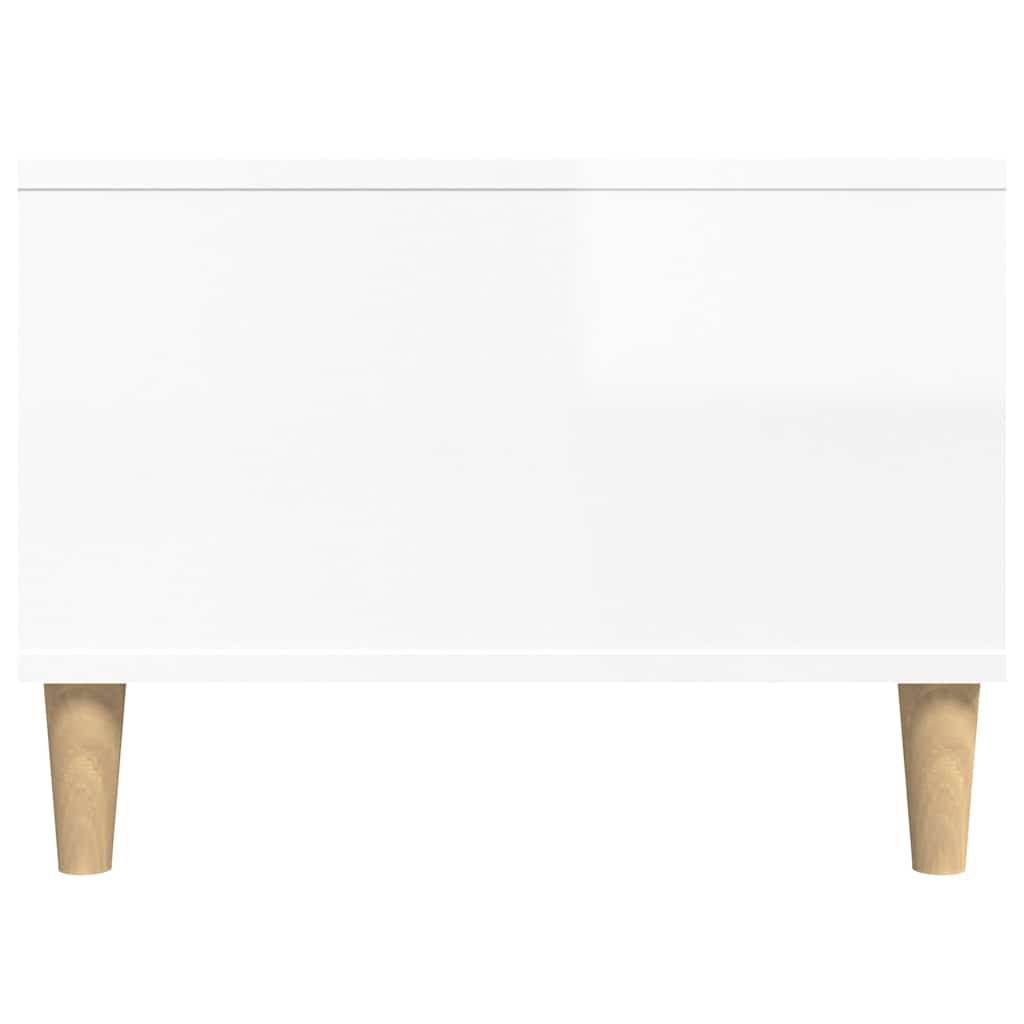 Coffee Table High Gloss White 90x50x36.5 cm Engineered Wood