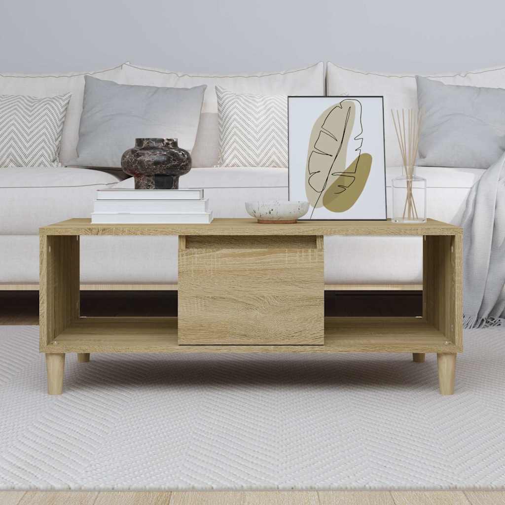 Coffee Table Sonoma Oak 90x50x36.5 cm Engineered Wood