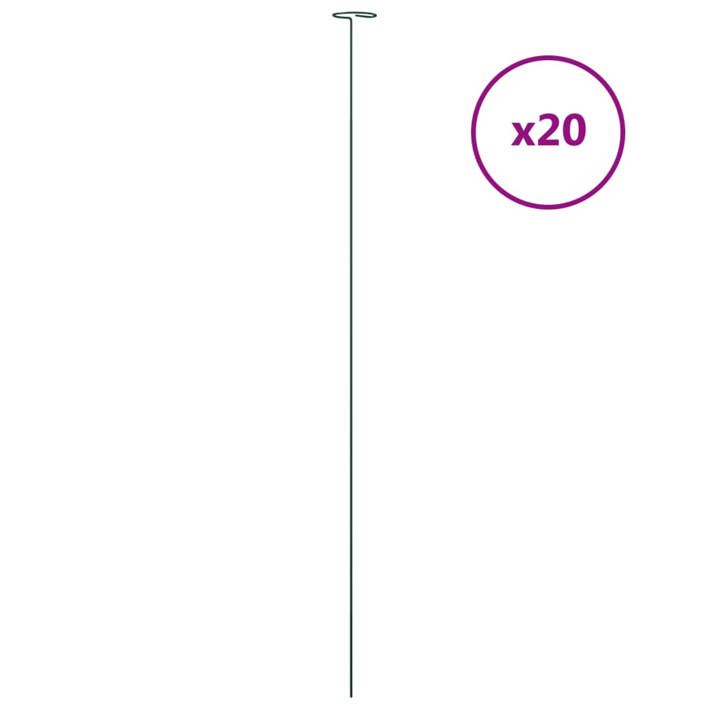 Garden Plant Stakes 20 pcs Dark Green 91 cm Steel