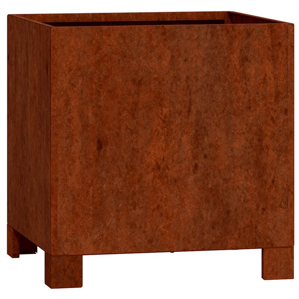 Planters with Legs 2 pcs Rusty 30x30x30 cm Corten Steel