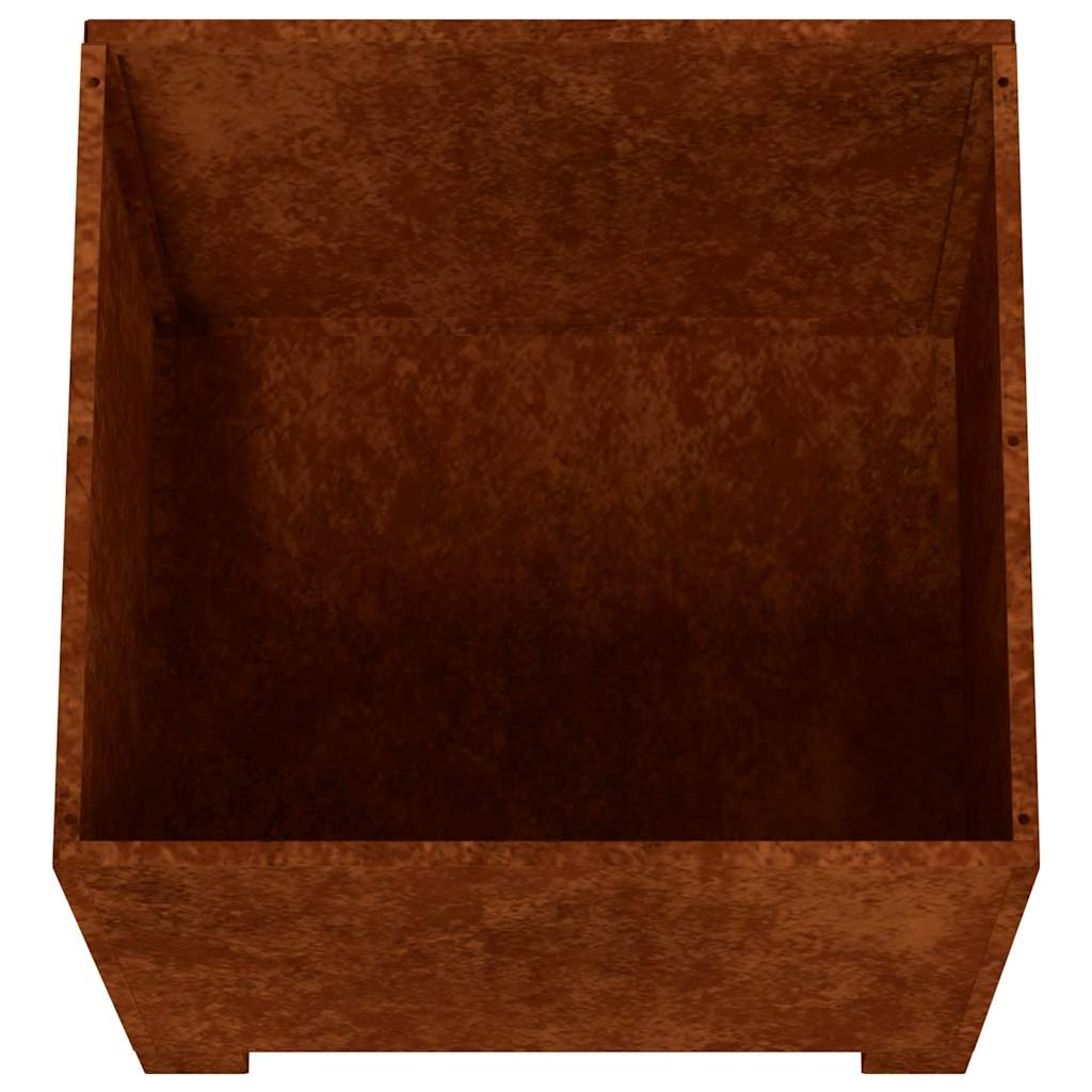 Planters with Legs 2 pcs Rusty 50x50x50 cm Corten Steel