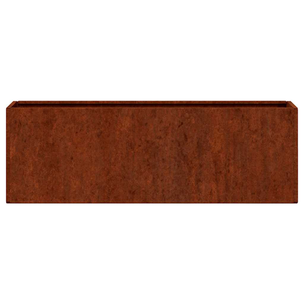 Wall Planters 2 pcs Rusty Corten Steel 53x10x17 cm
