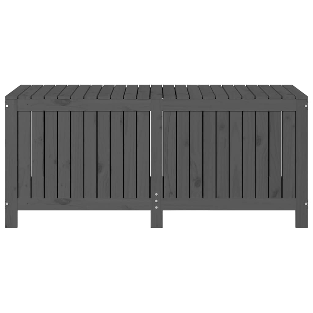 Garden Storage Box Grey 147x68x64 cm Solid Wood Pine