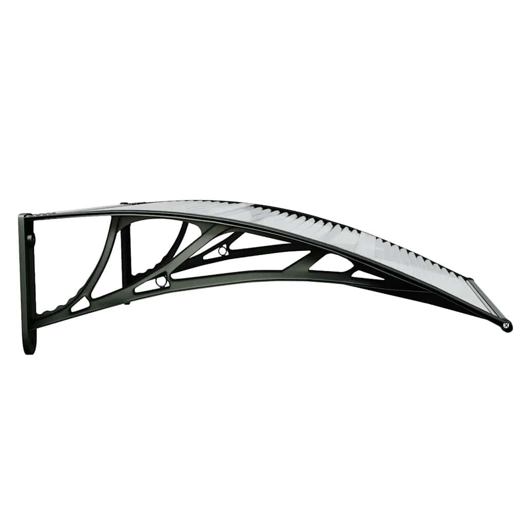 Door Canopy Black and Transparent 80x75 cm Polycarbonate