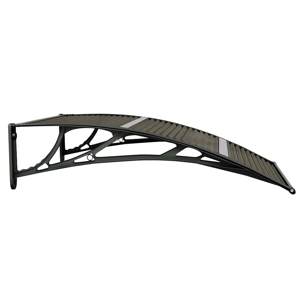 Door Canopy Black 100x80 cm Polycarbonate