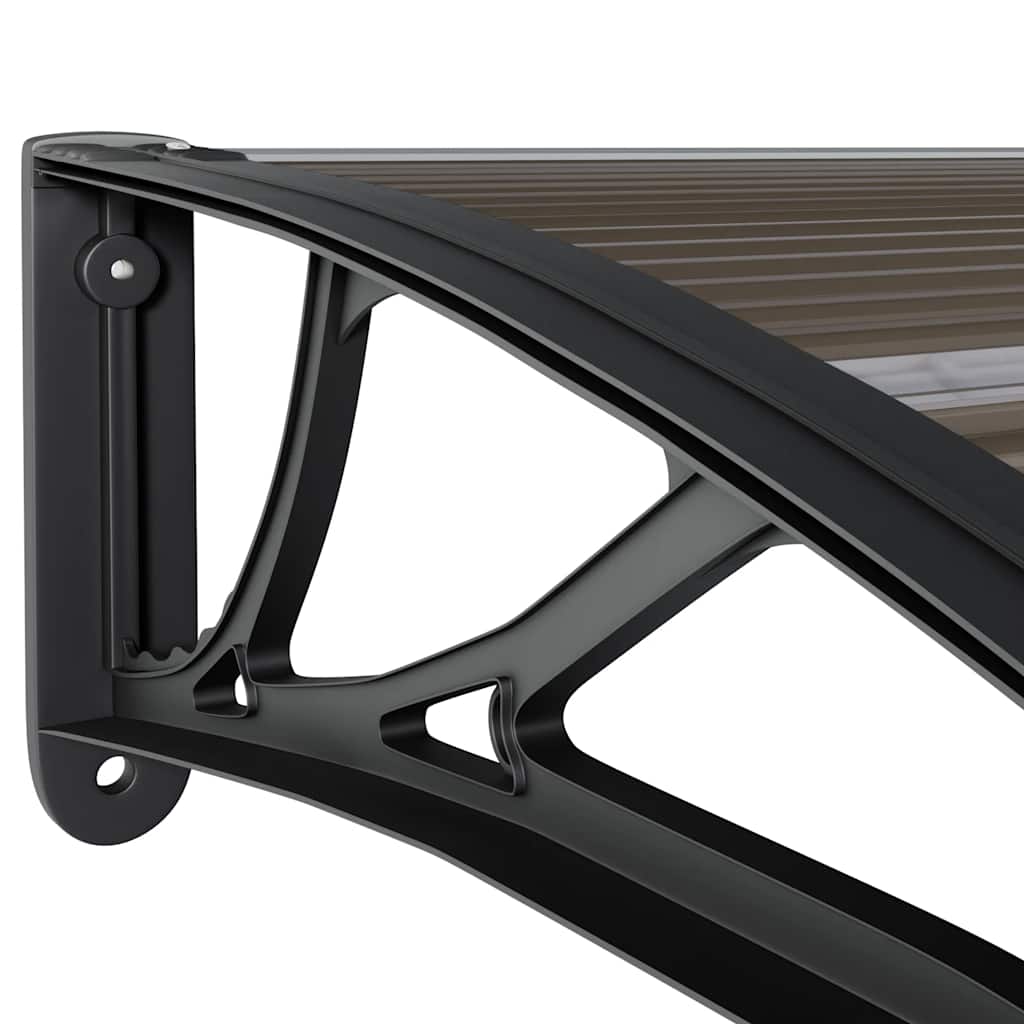 Door Canopy Black 100x80 cm Polycarbonate