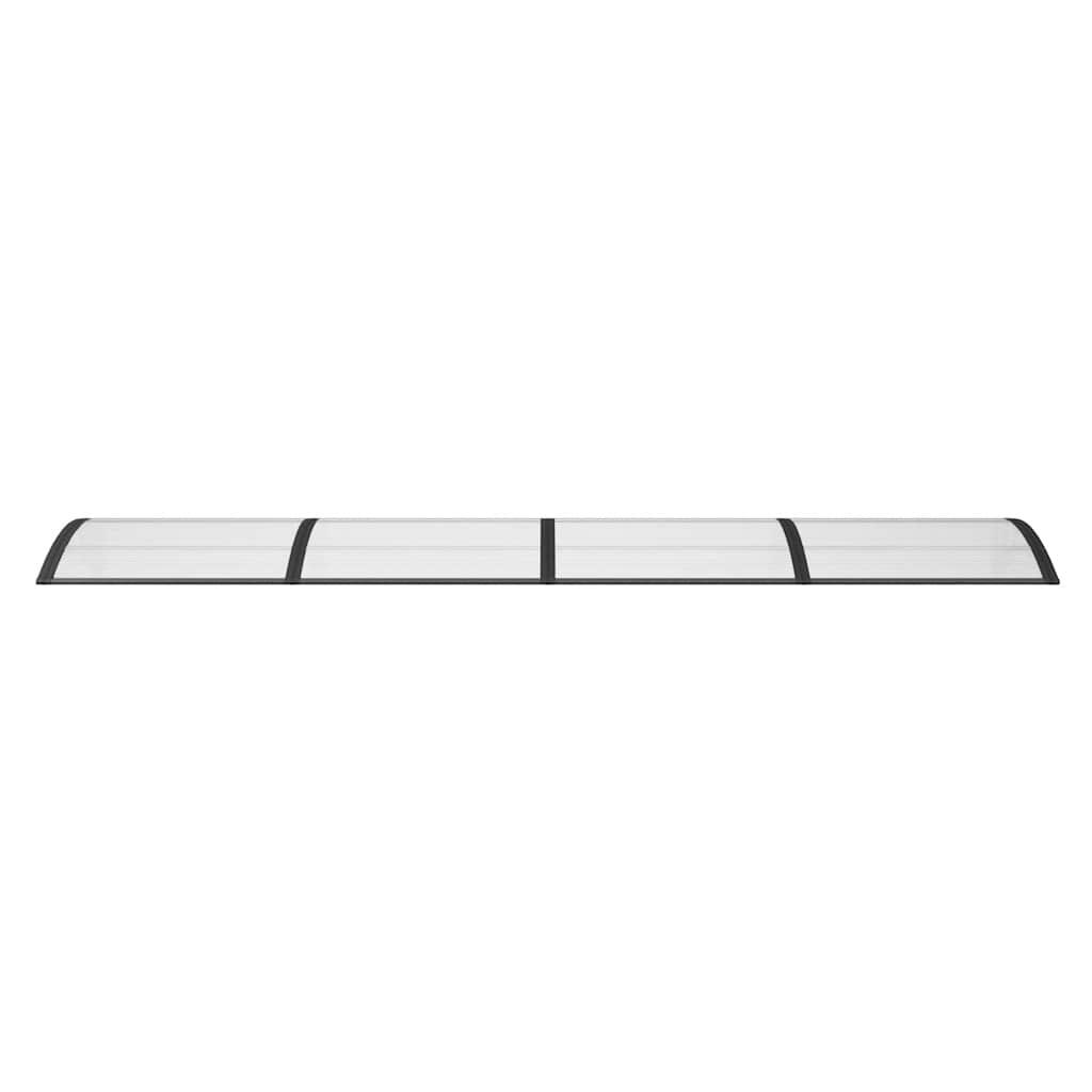 Door Canopy Black 350x100 cm Polycarbonate