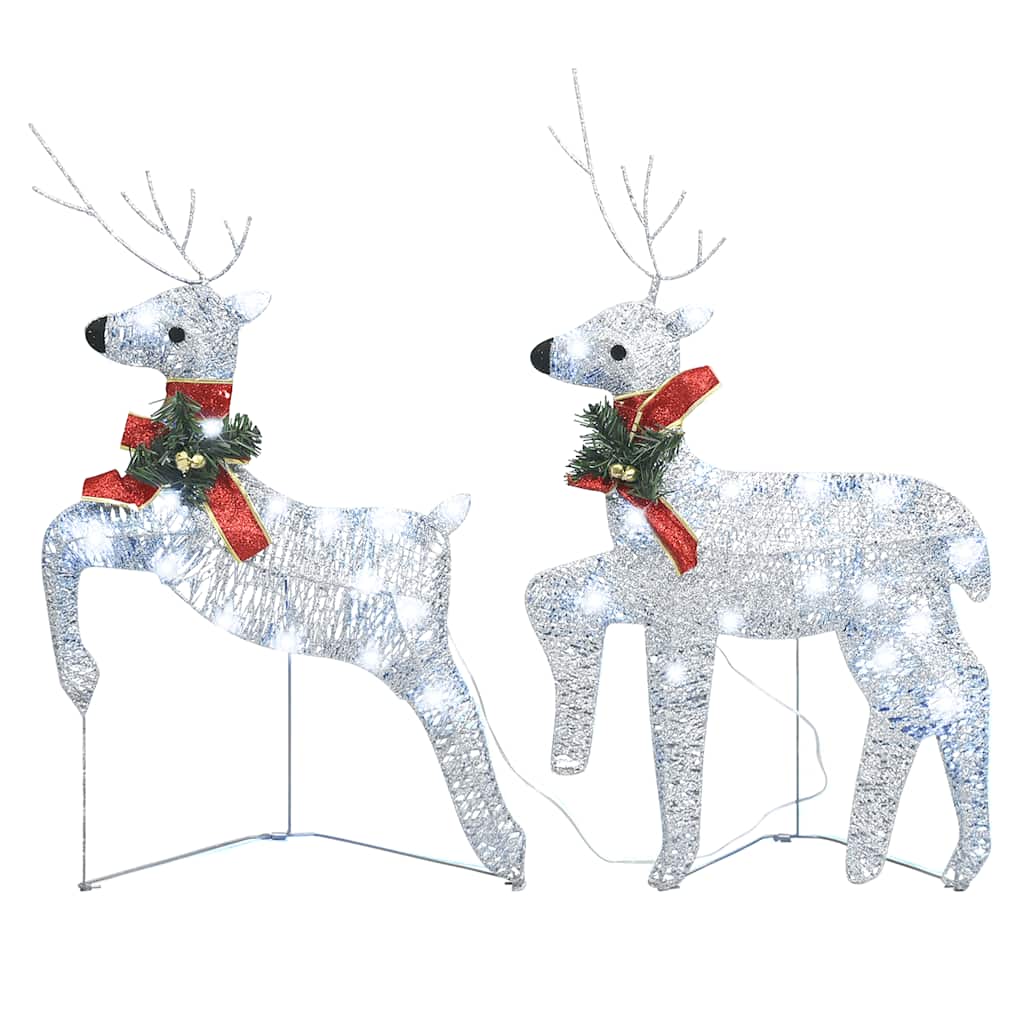 Christmas Reindeers 4 pcs Silver 80 LEDs