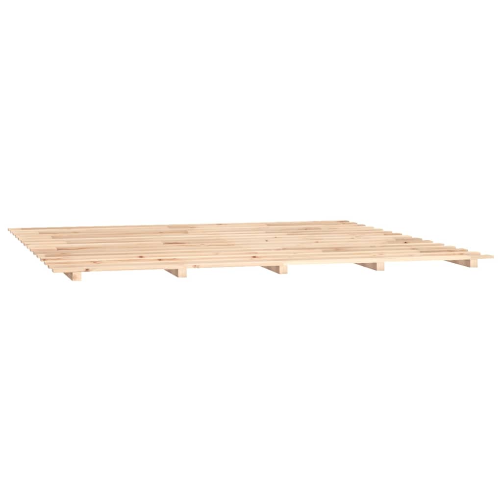 Bed Frame without Mattress 183x203 cm King Solid Wood Pine