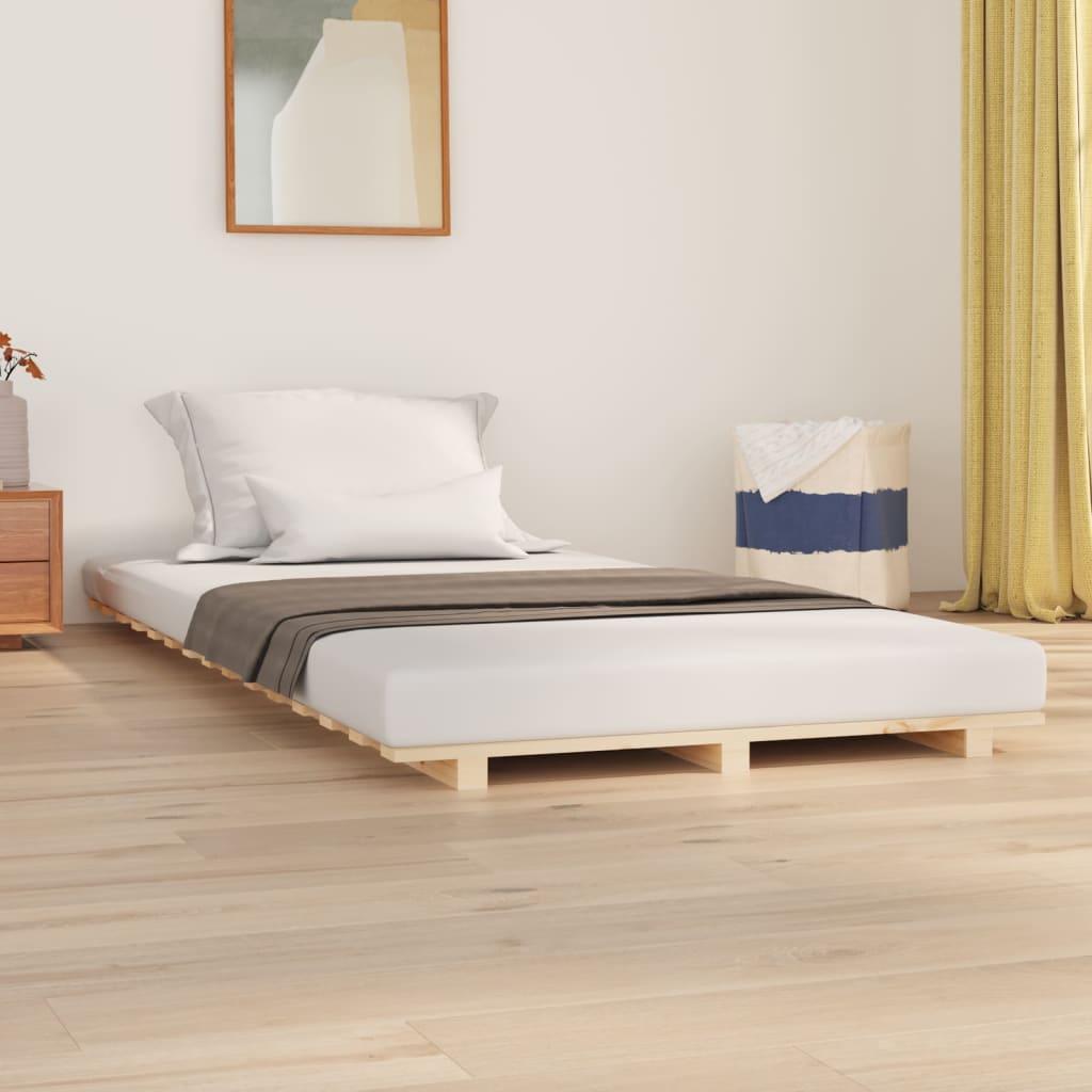 Bed Frame without Mattress 90x190 cm Solid Wood Pine