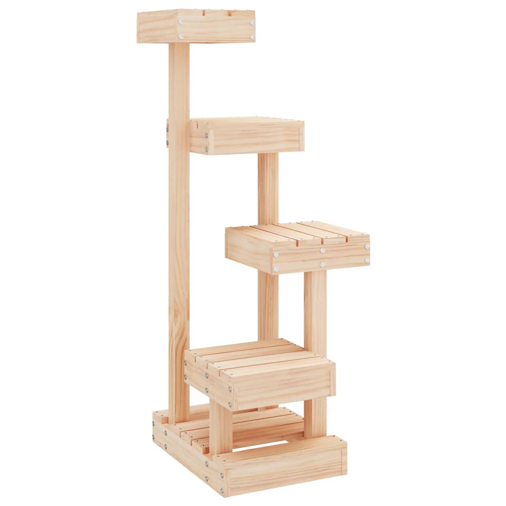 Cat Tree 45,5x49x103 cm Solid Wood Pine
