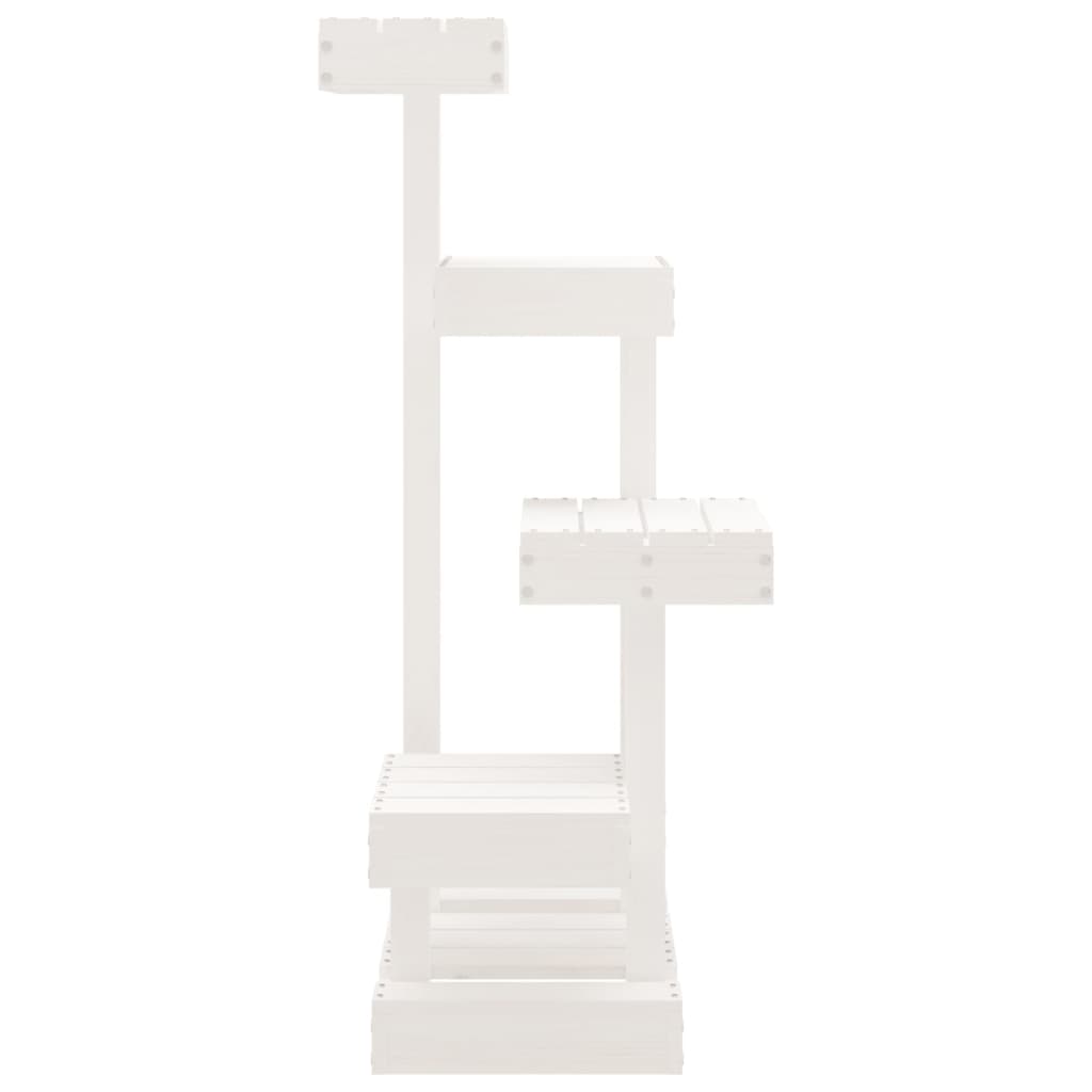 Cat Tree White 45,5x49x103 cm Solid Wood Pine