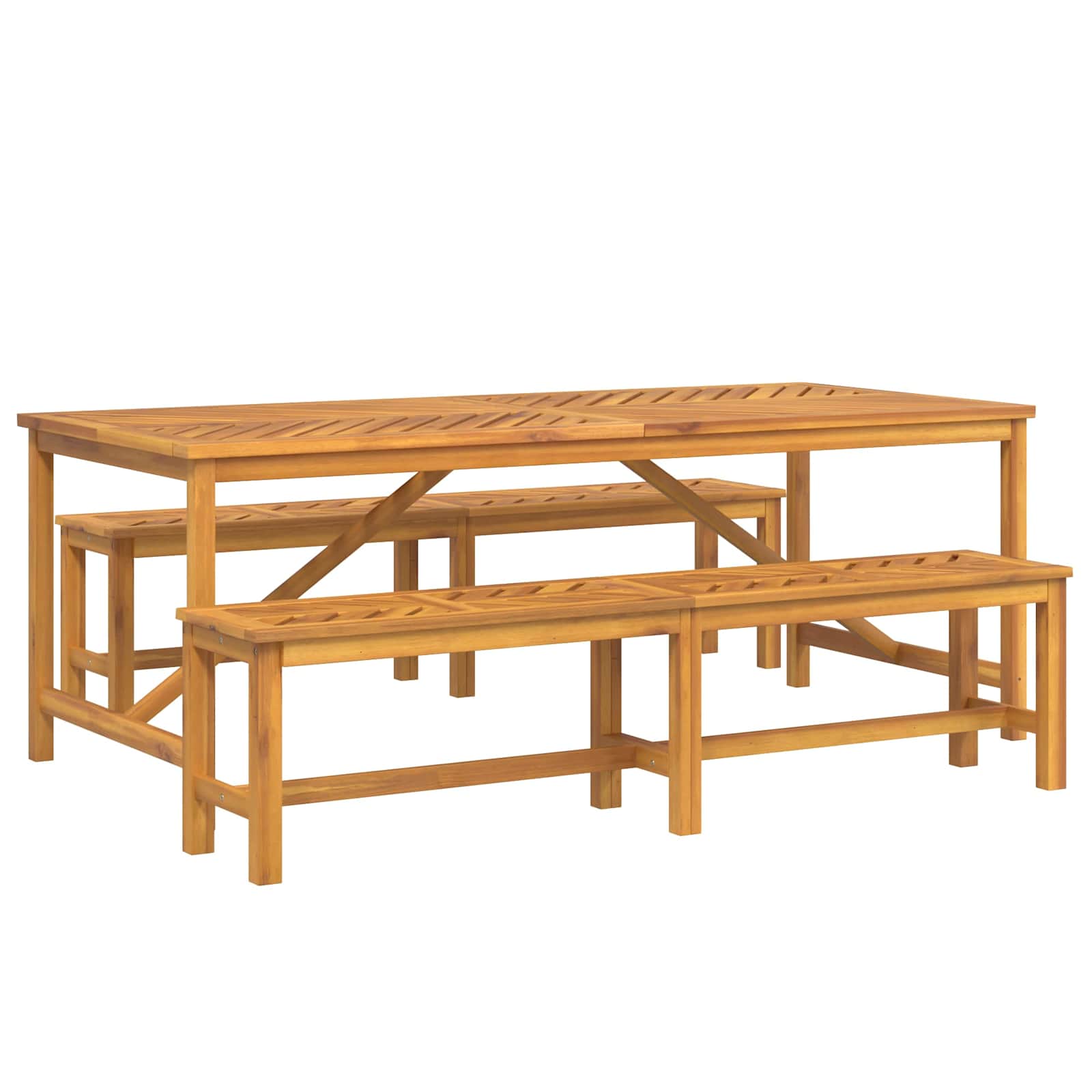 Garden Dining Set 3 pcs Brown Solid Acacia Wood