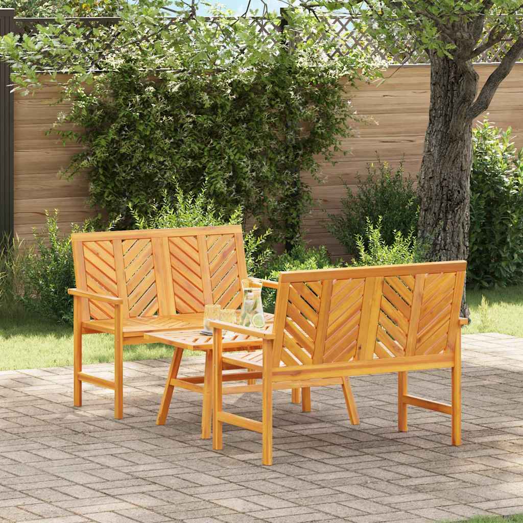 Garden Lounge Set 3 pcs Brown Solid Acacia Wood
