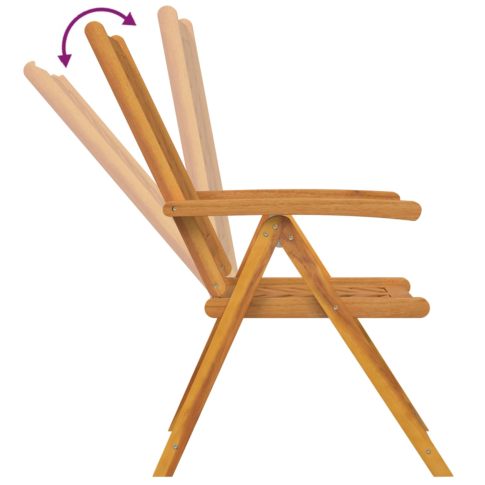 Garden Chair 4 pcs Brown 57 x 72 x 109 cm Solid Acacia Wood