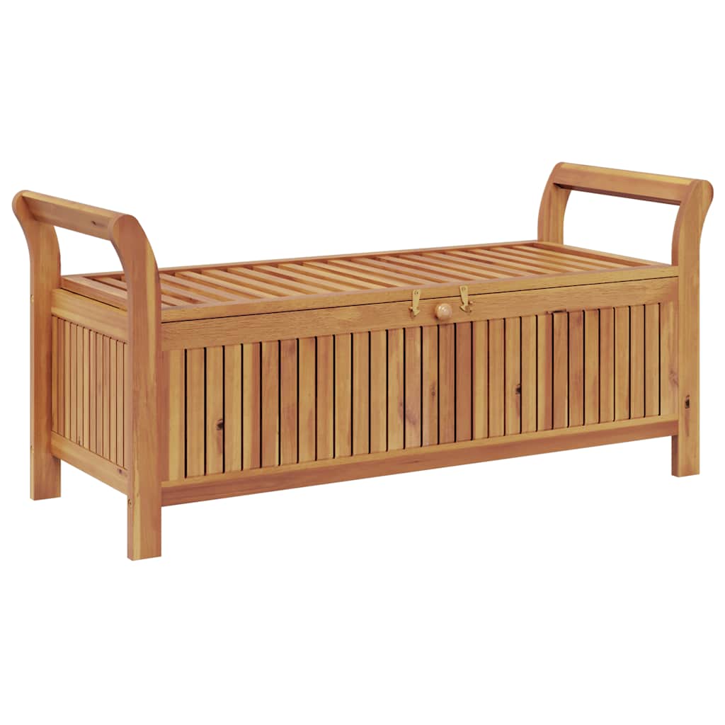Garden Storage Bench with Cushion 126 cm Solid Wood Acacia